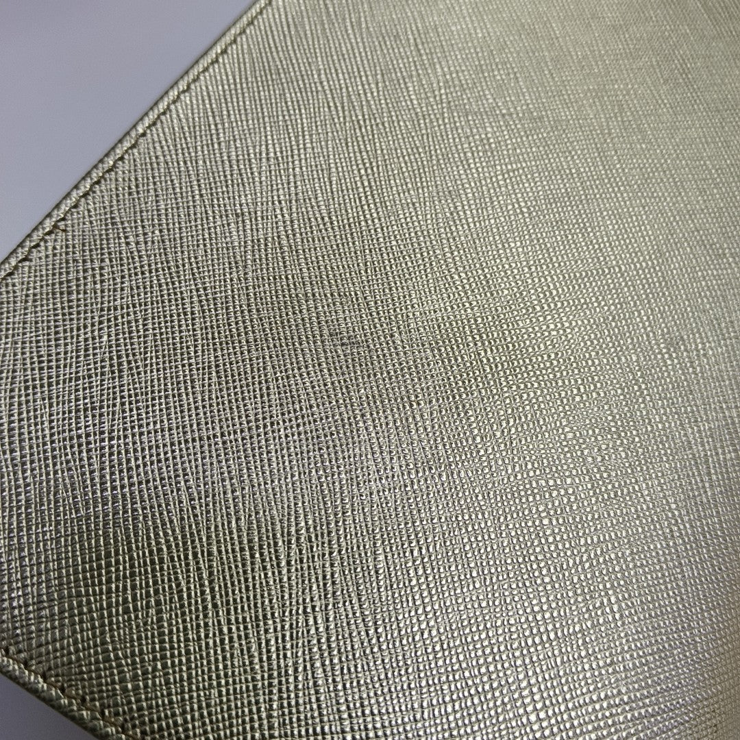 Saffiano Calfskin Shoulder Bag Gold