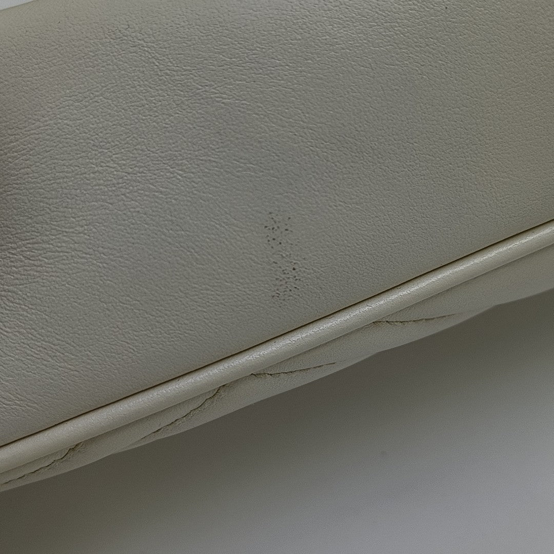 GG Marmont Small Quilted Calfskin White