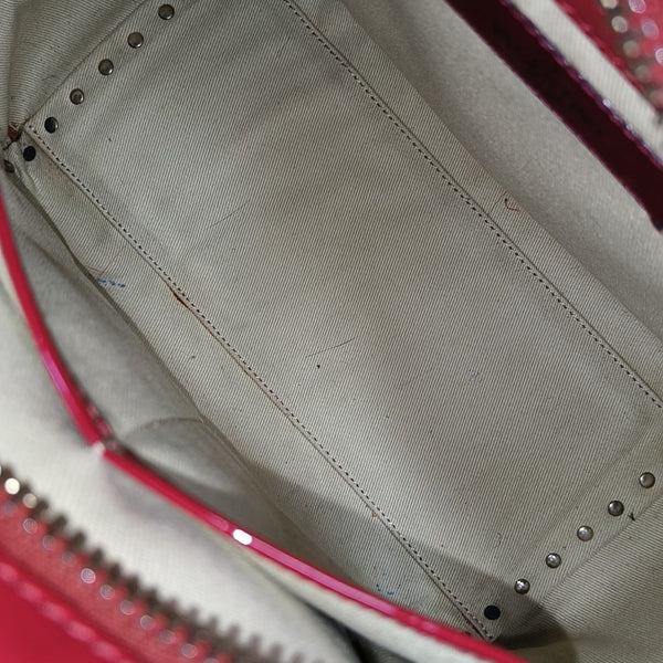Rockstud Patent Leather Red