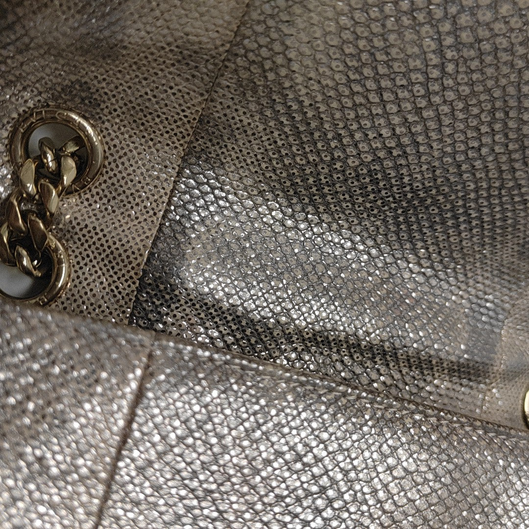 SERPENTI CABOCHON Small Quilted Python Beige