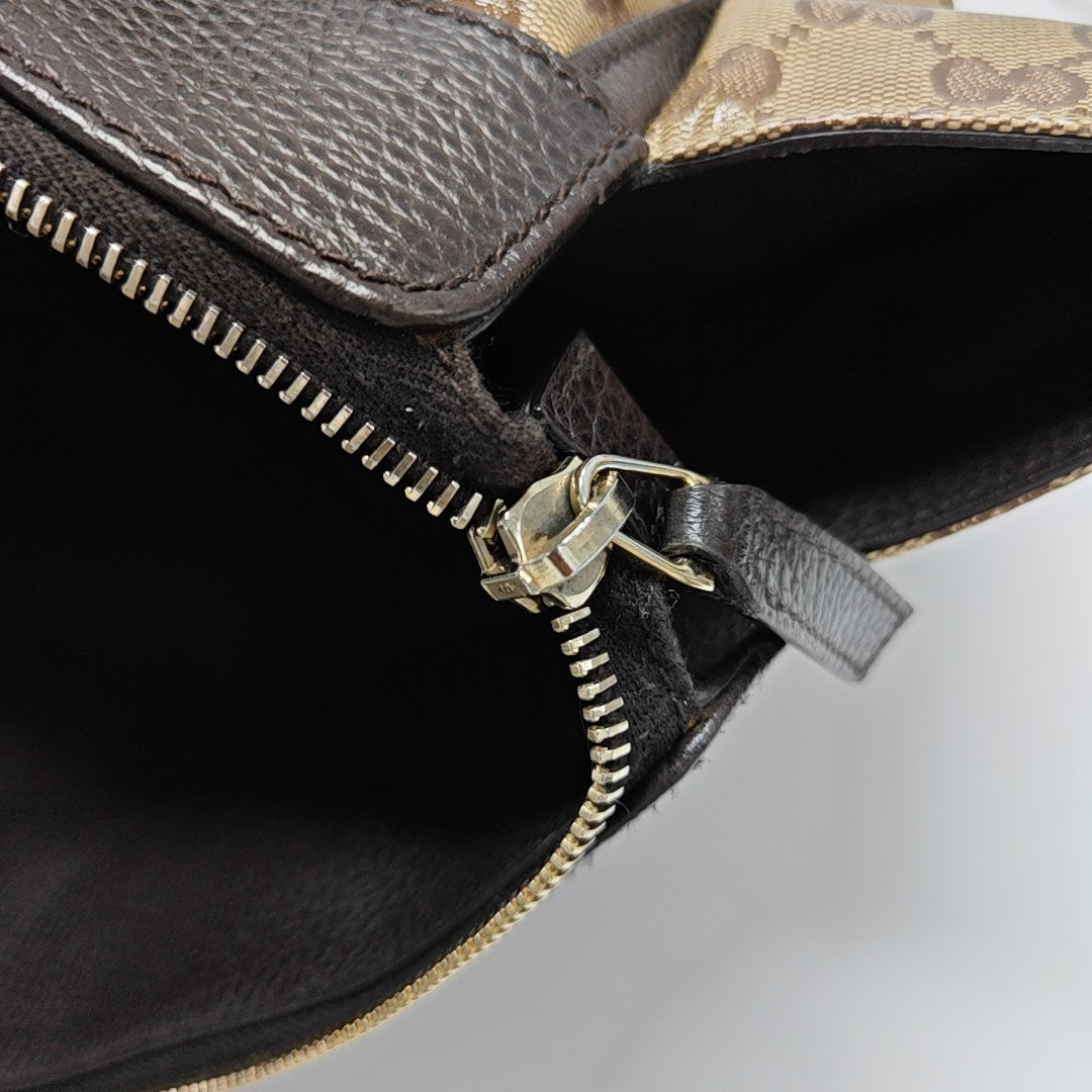 D Gold Monogram Coated Canvas Brown