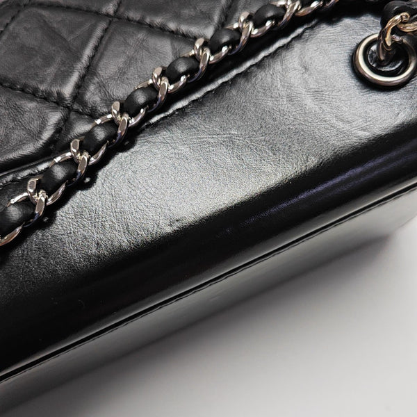 GABRIELLE Small Quilted Calfskin Black