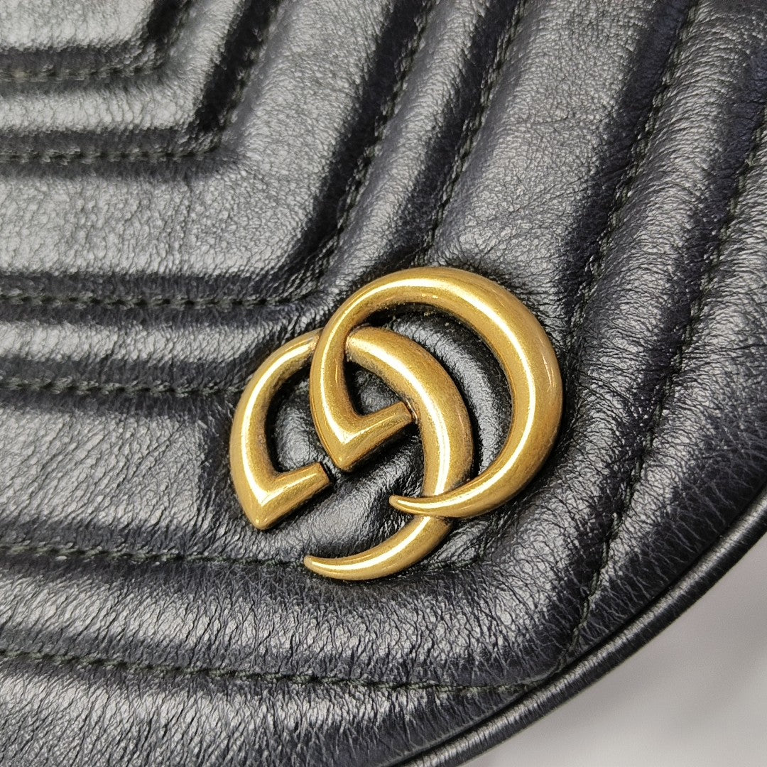 GG Marmont Mini Quilted Calfskin Black