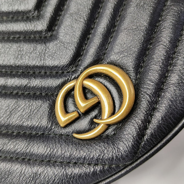 GG Marmont Mini Quilted Calfskin Black