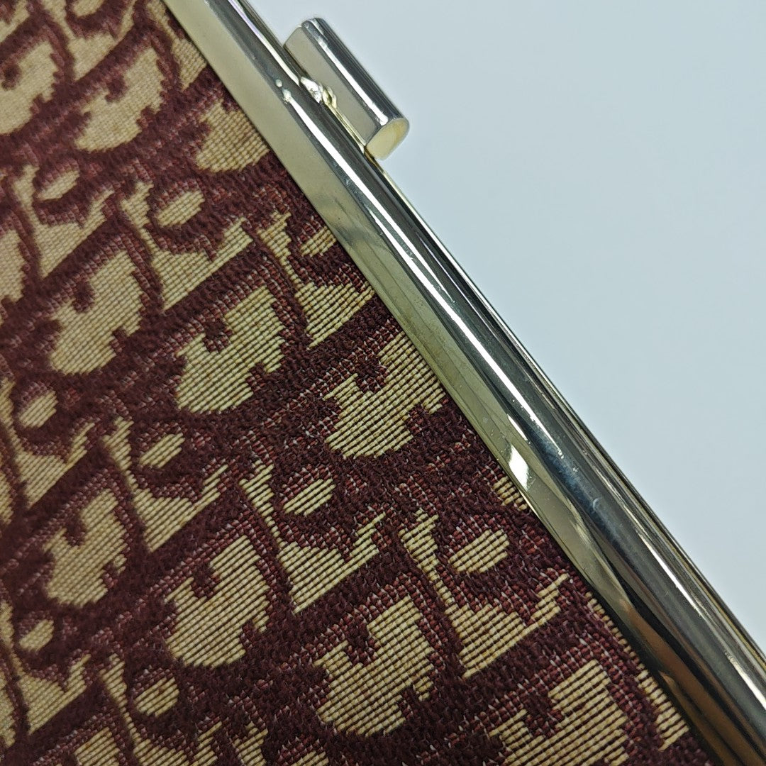 Oblique Canvas Clutch Beige
