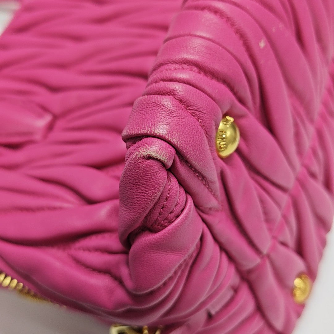 Avenue Quilted Lambskin Red