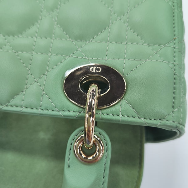 Lady Dior Small Cannage Lambskin Green