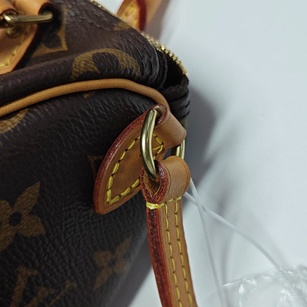 SPEEDY Nano Monogram Coated Canvas Brown