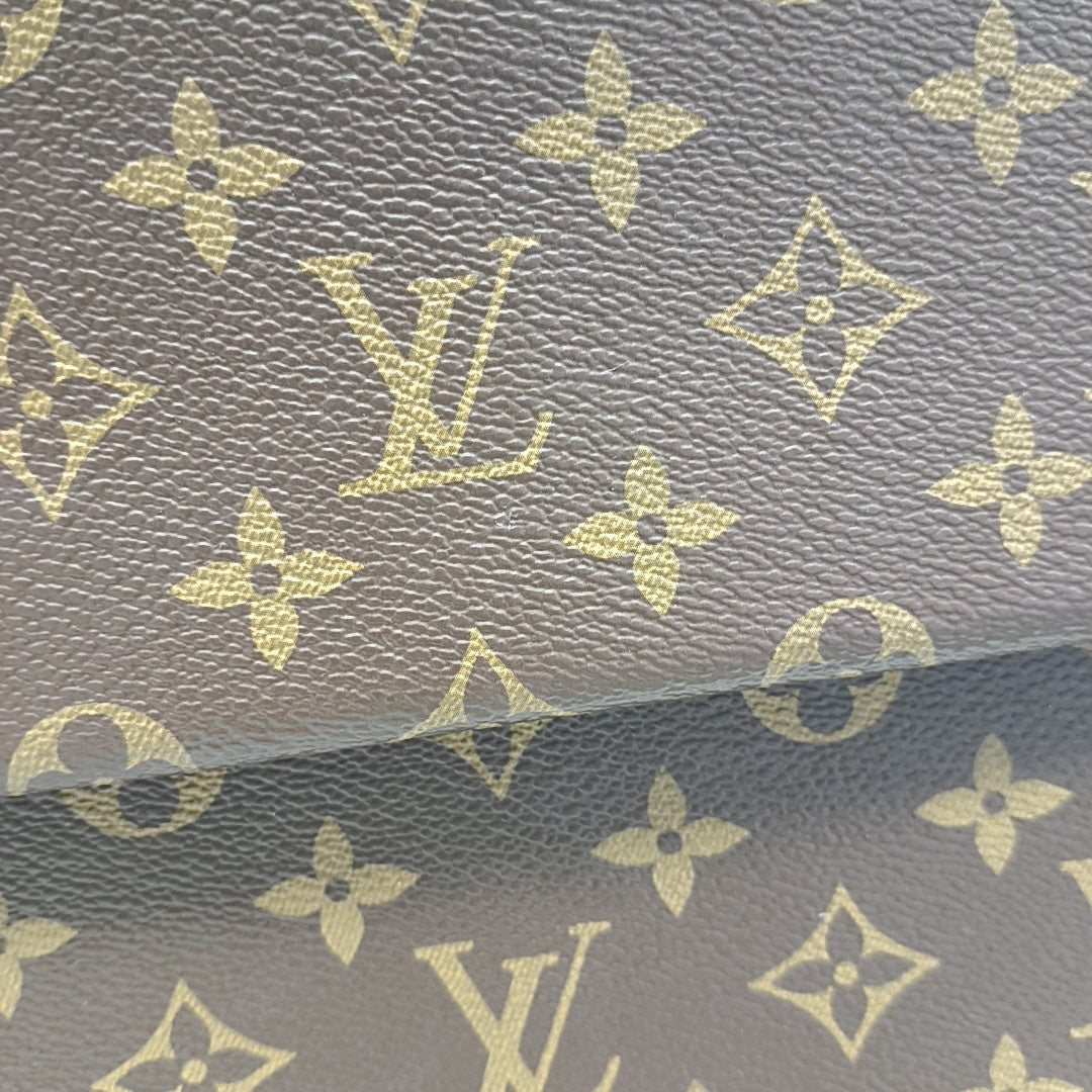 CLUNY MM Monogram Coated Canvas Brown