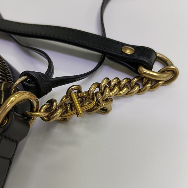 GG Marmont Mini Quilted Calfskin Black