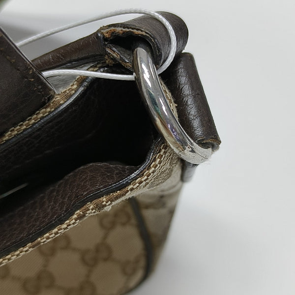 Monogram Canvas Shoulder Bag Brown
