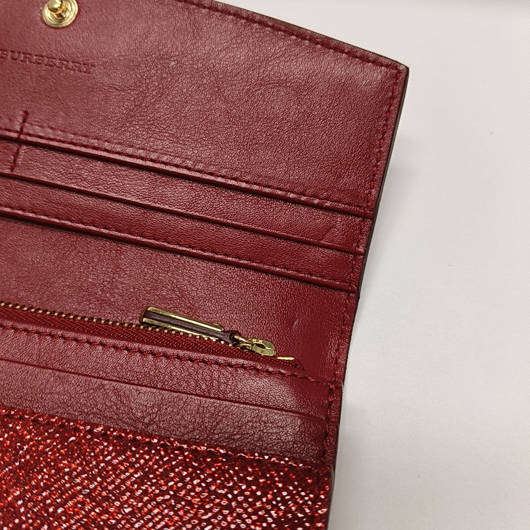 Patent Leather Wallet Red