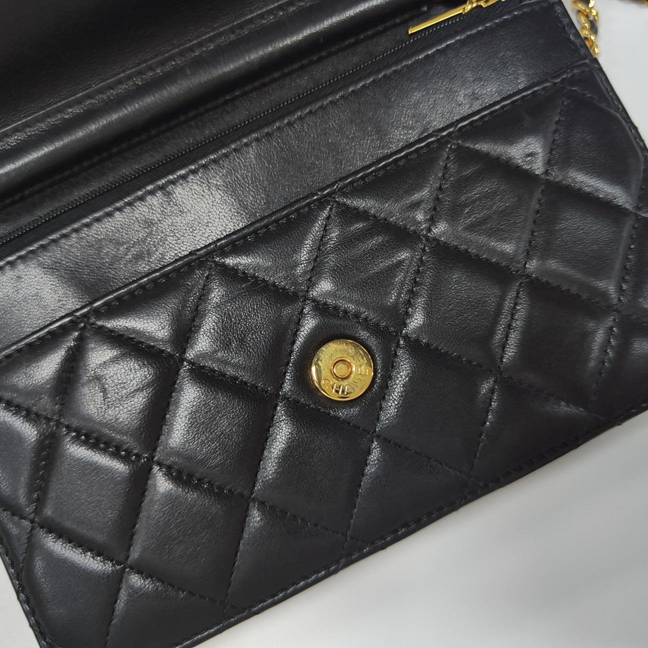 WOC Quilted Lambskin Black