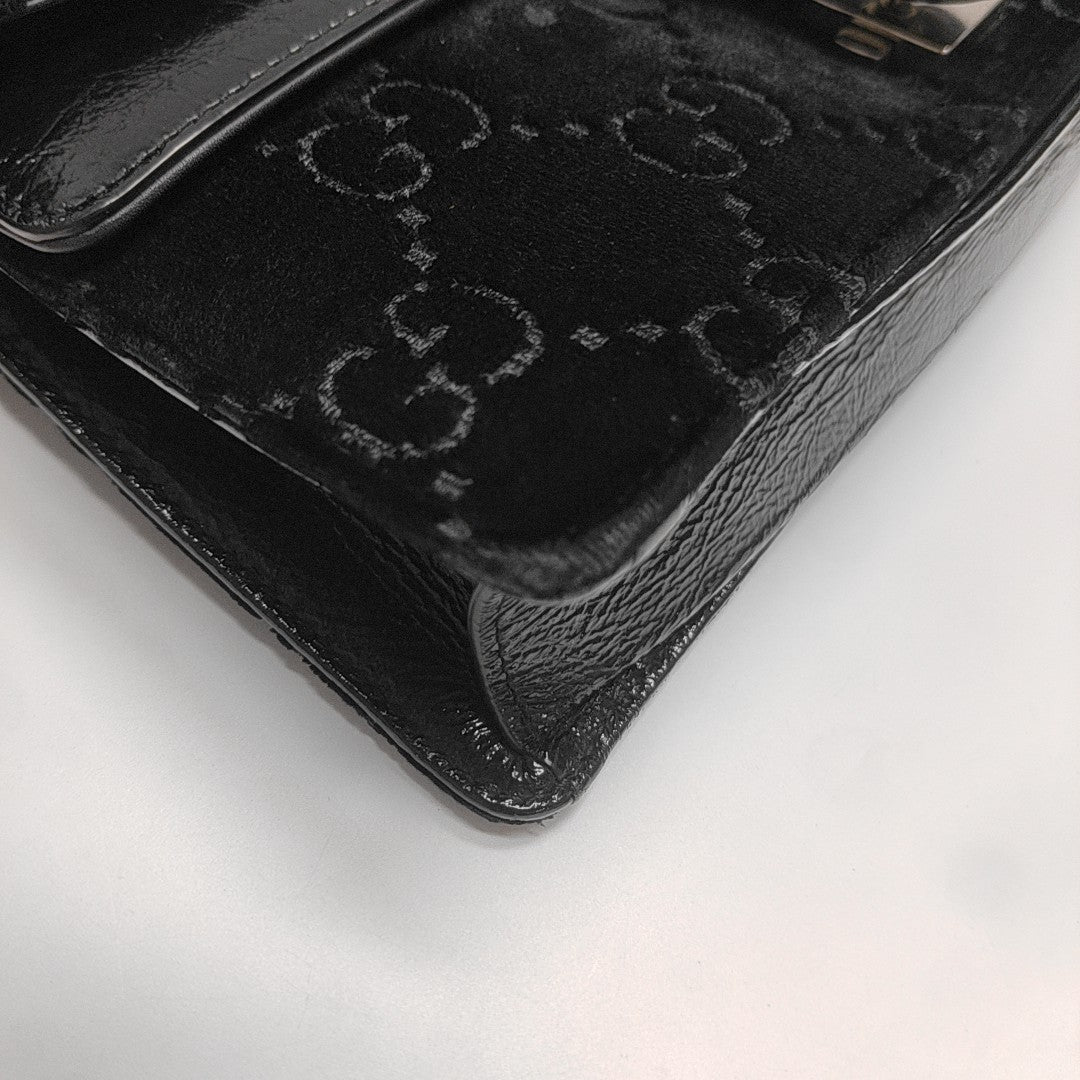 Dionysus Small Monogram Velvet Black