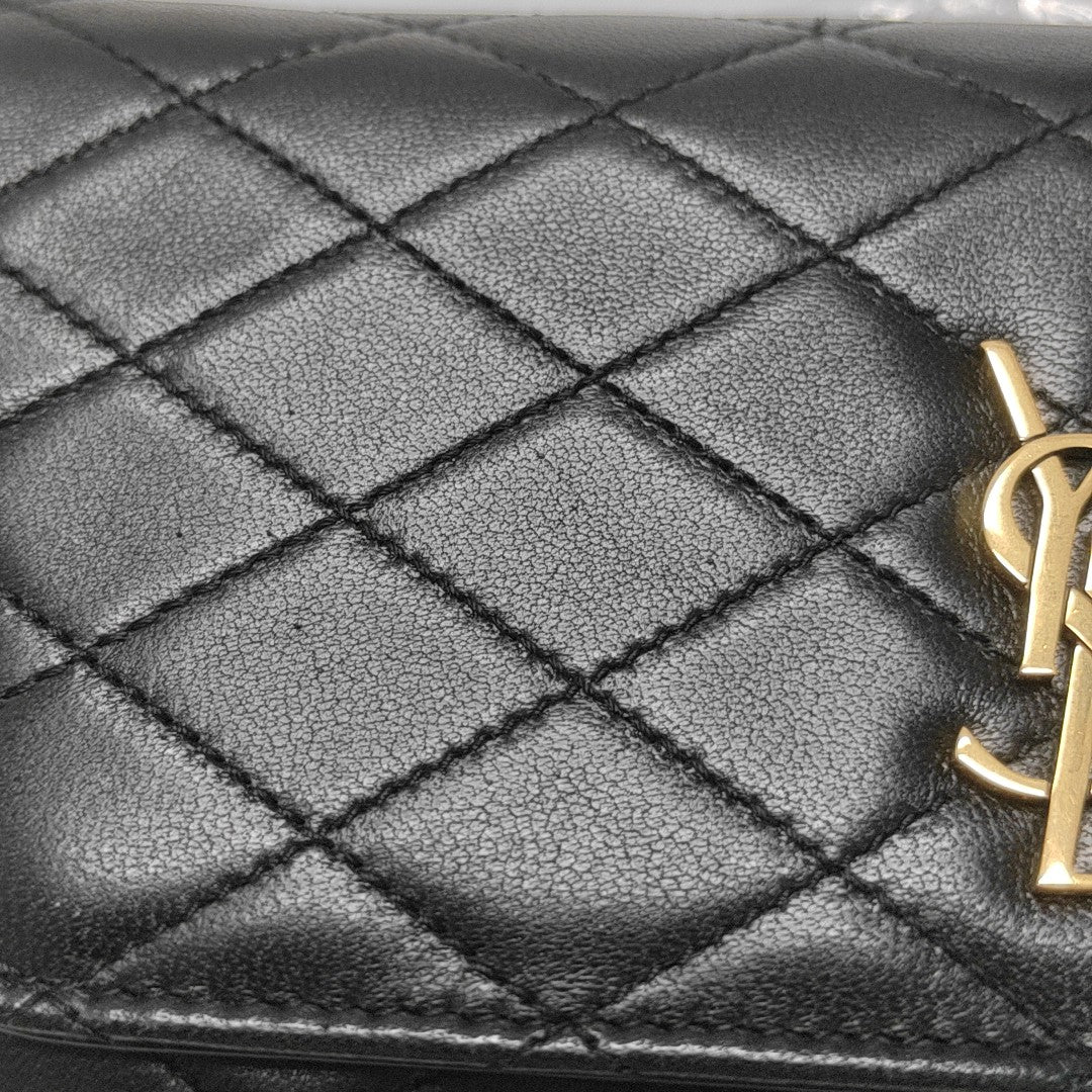 KATE SUPPLE Quilted Lambskin Black