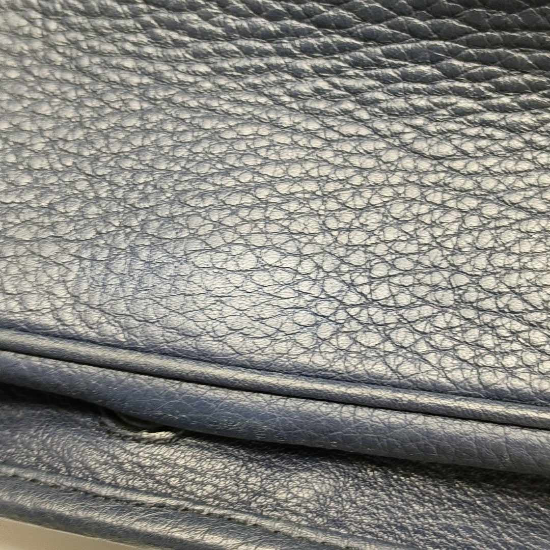 Calfskin Shoulder Bag Blue