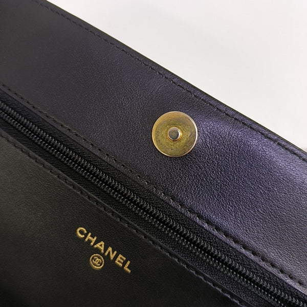 BOY CHANEL Mini Quilted Grained Calfskin Black