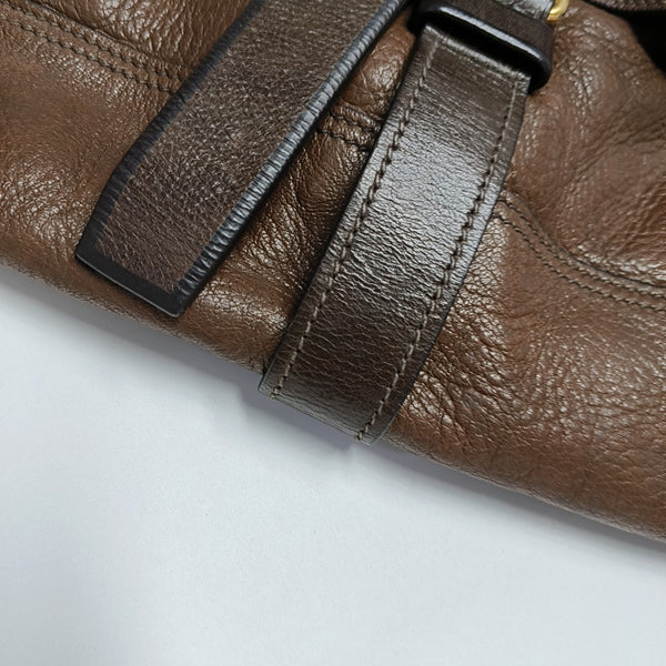 Calfskin Shoulder Bag Brown
