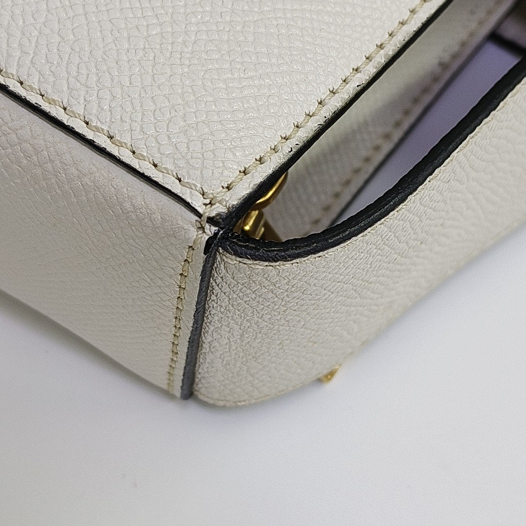 Calfskin Shoulder Bag White