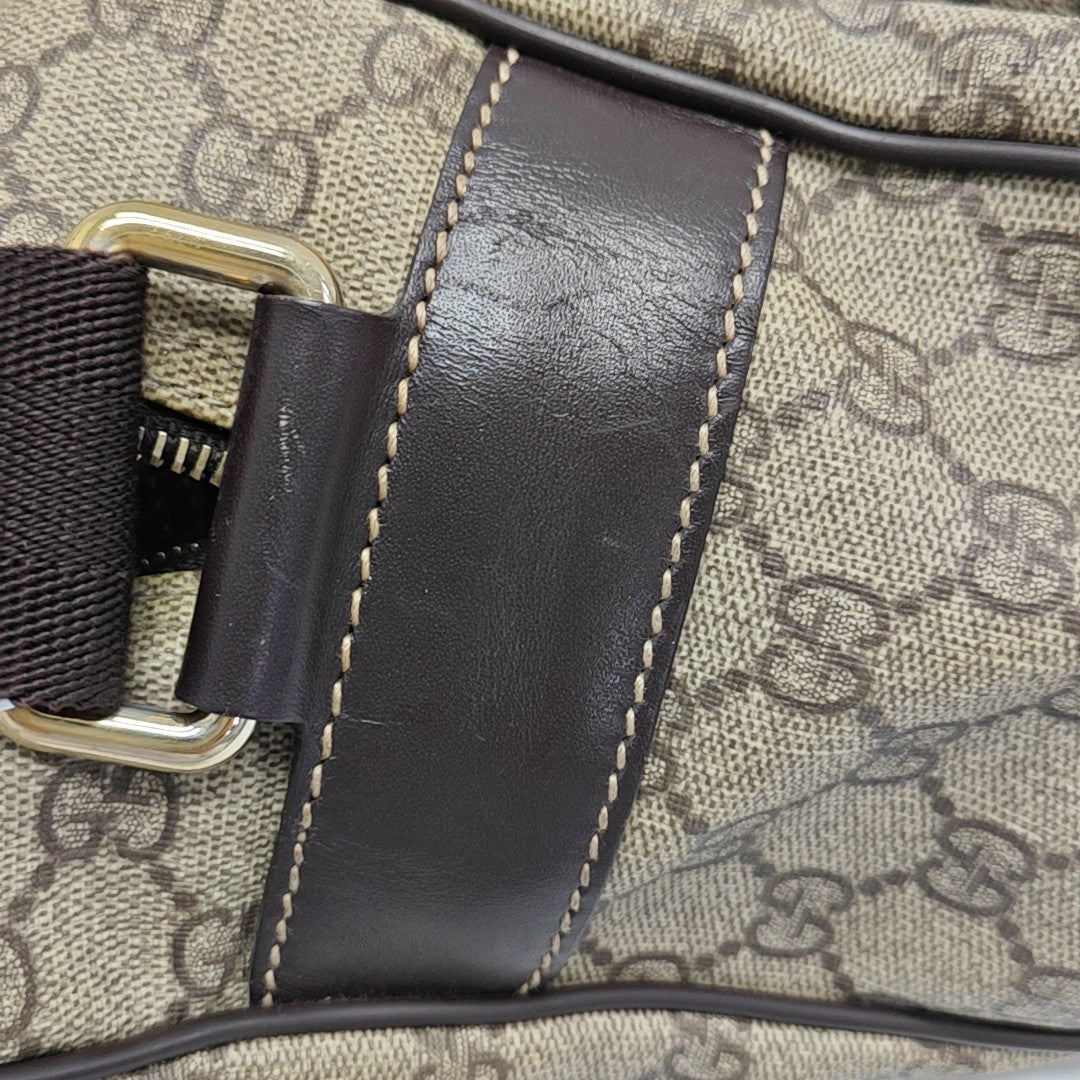 GG Supreme Monogram Coated Canvas Brown