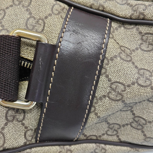 GG Supreme Monogram Coated Canvas Brown