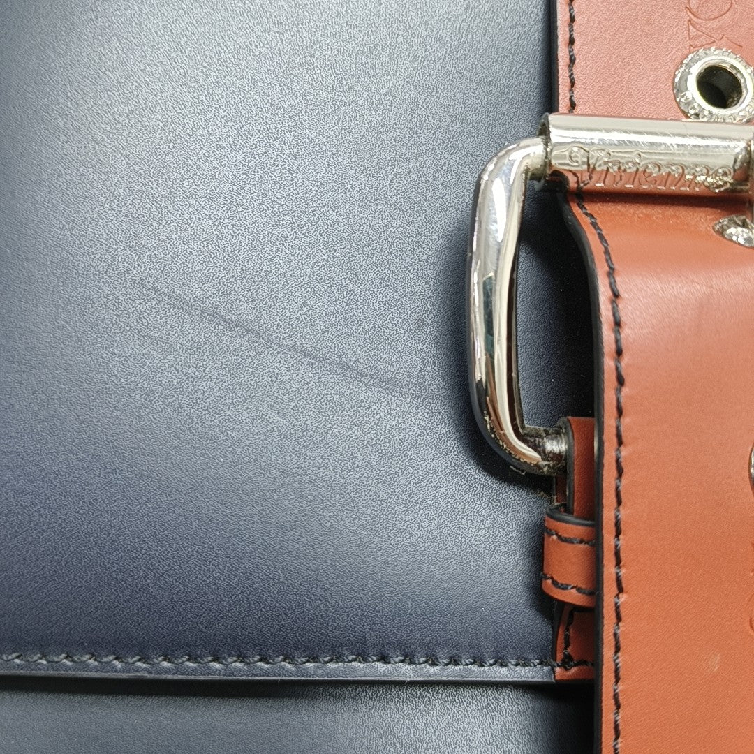 Calfskin Shoulder Bag Blue