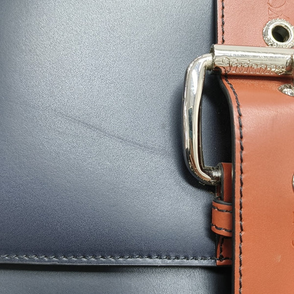 Calfskin Shoulder Bag Blue