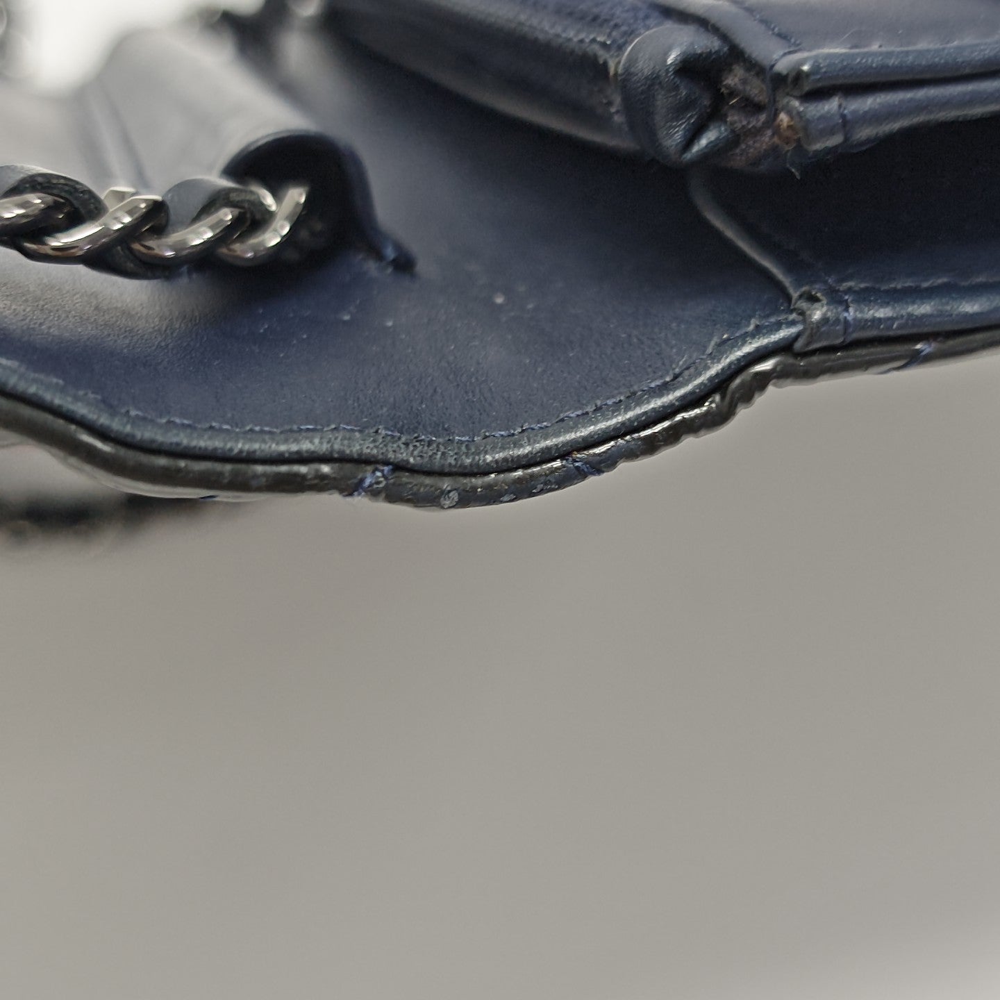 WOC Quilted Patent Leather Blue