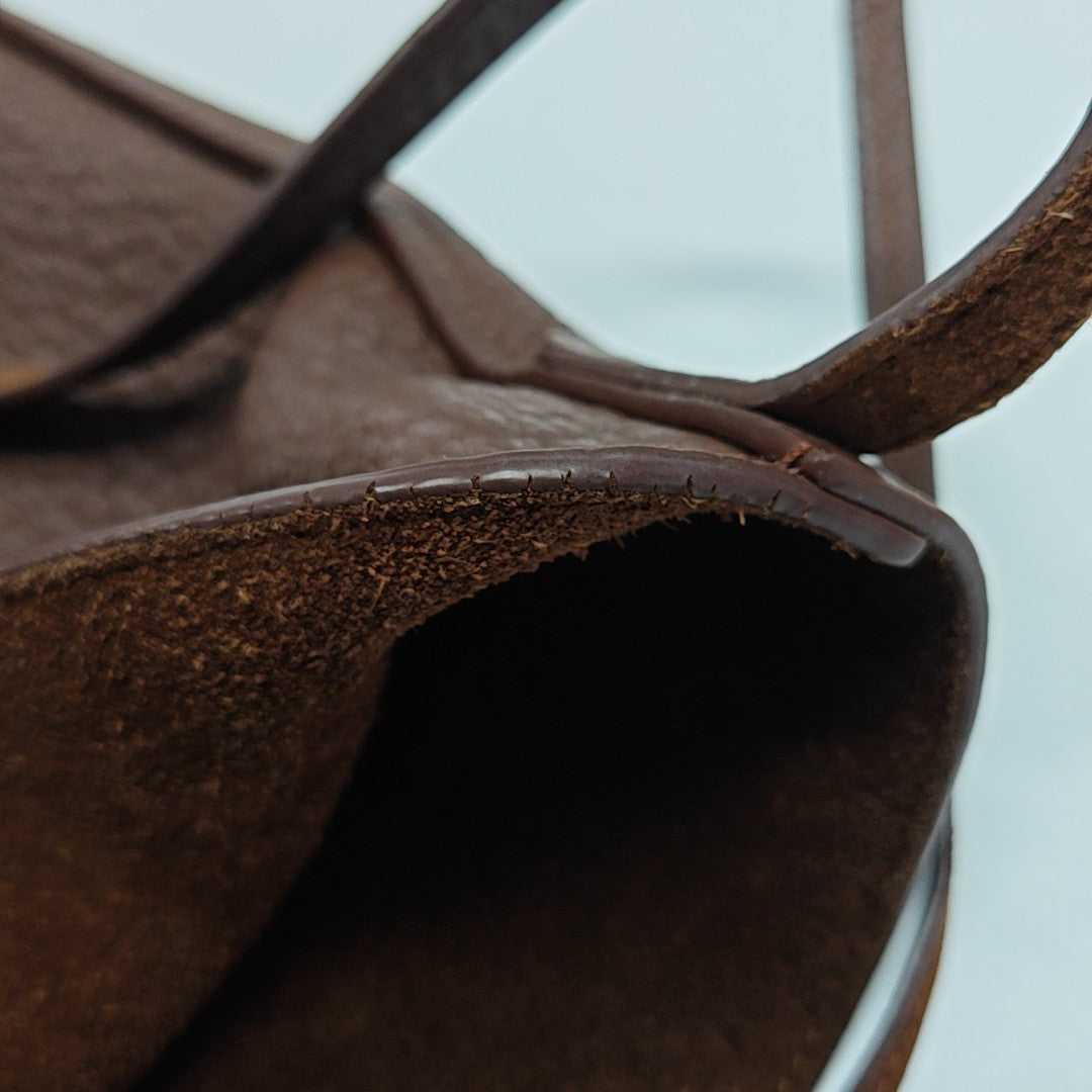 Calfskin Bucket Bag Brown