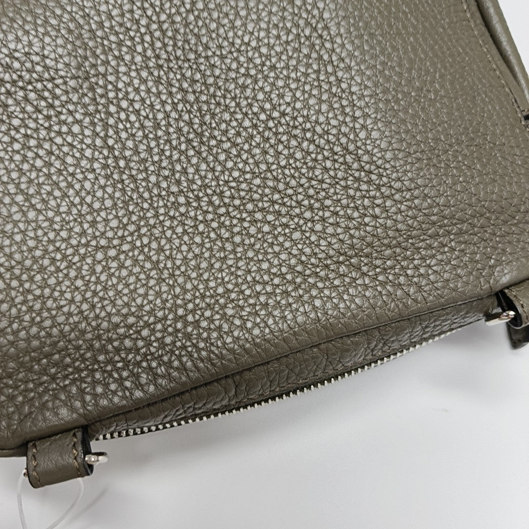 Calfskin Crossbody Bag Gray