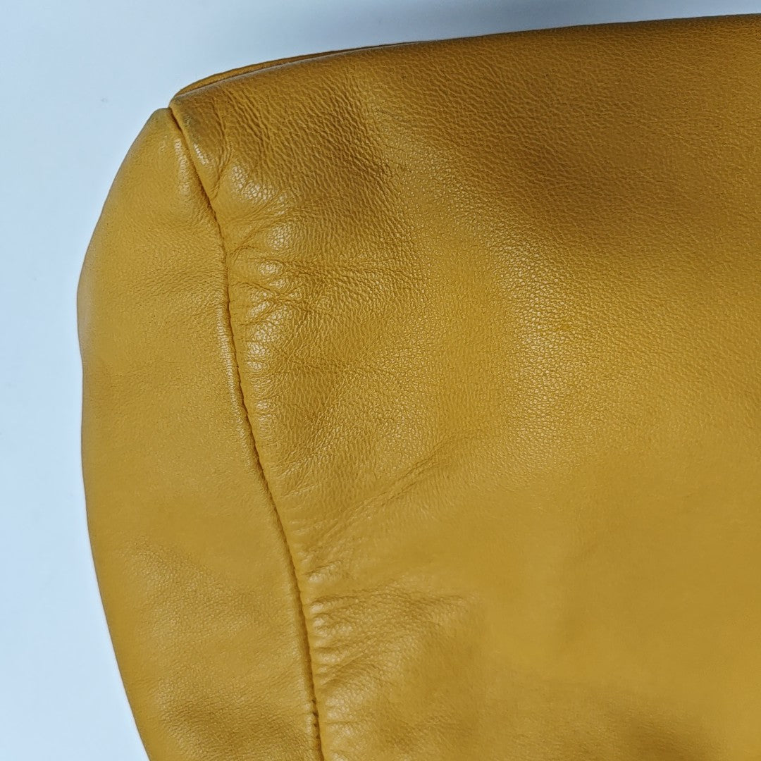 Calfskin Top Handle Bag Yellow