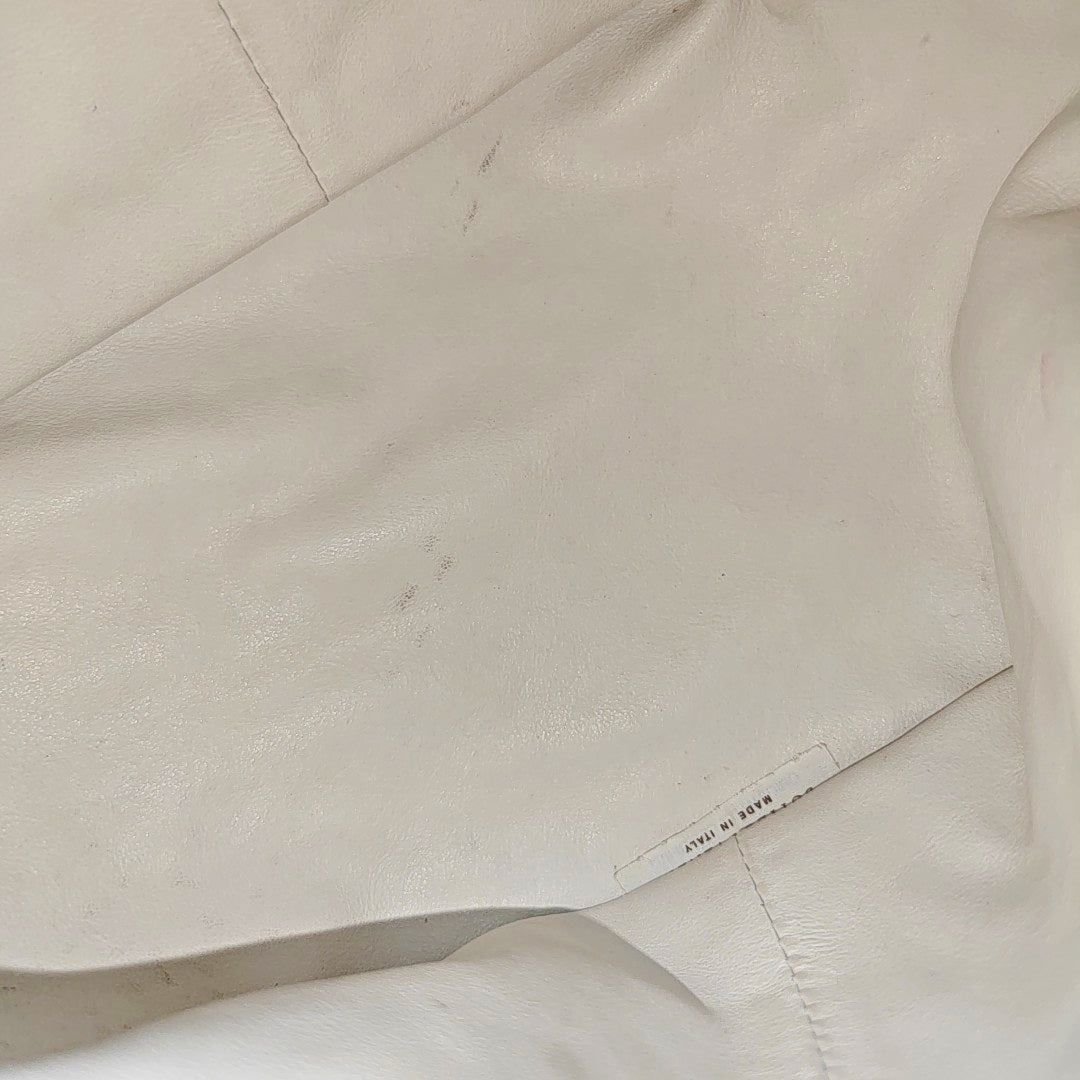 Authenticated pre-owned  Jodie Calfskin White - Top Handle Bag at Looply
