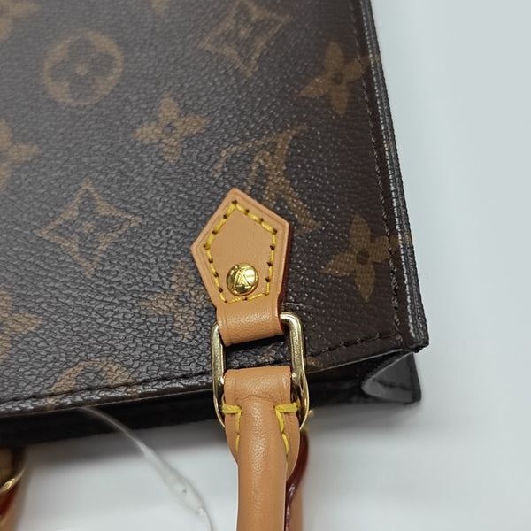 SAC PLAT Mini Monogram Coated Canvas Brown