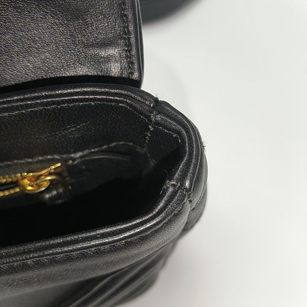 Miu Confidential Quilted Lambskin Black