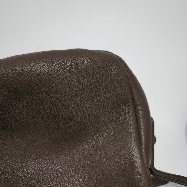 Calfskin Shoulder Bag Brown