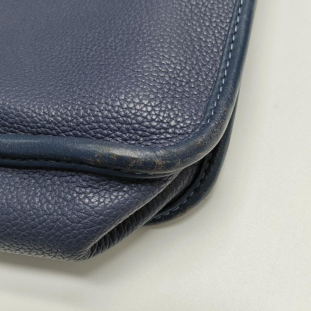 Calfskin Top Handle Bag Blue