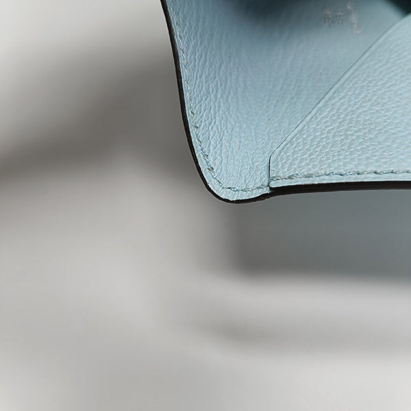 Envelope Chèvre Mysore Blue Card Holder