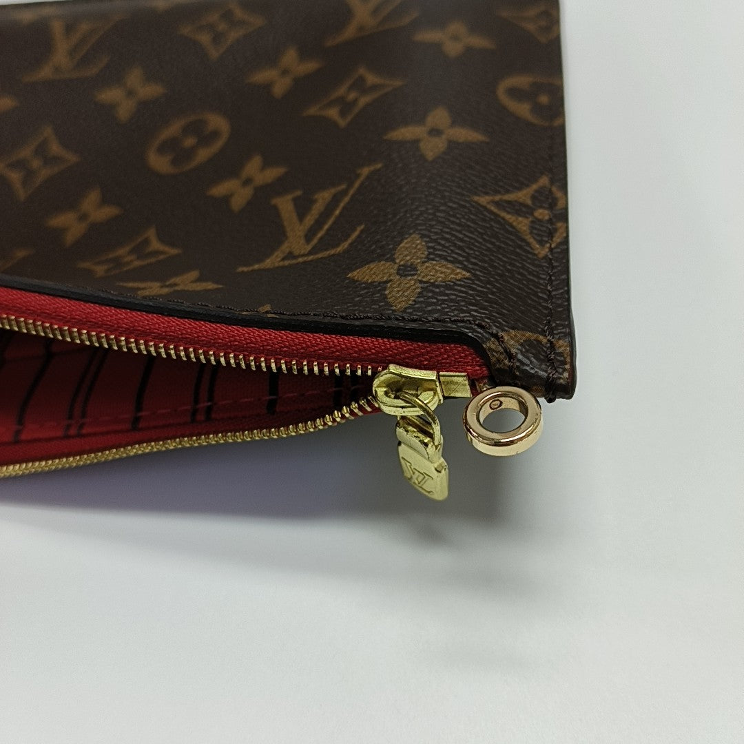 NEVERFULL MM Monogram Coated Canvas Brown