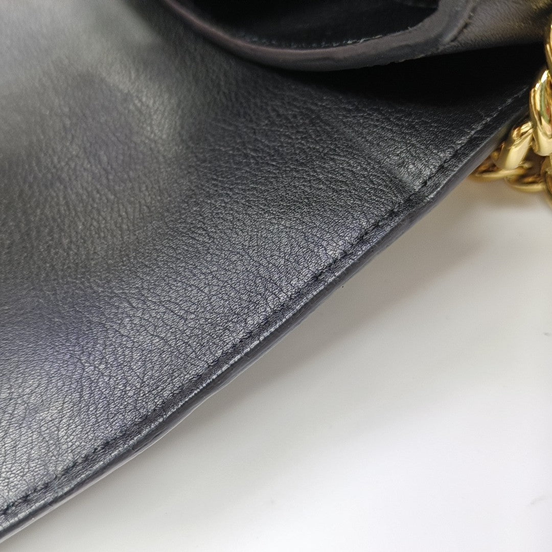 Calfskin Shoulder Bag Black