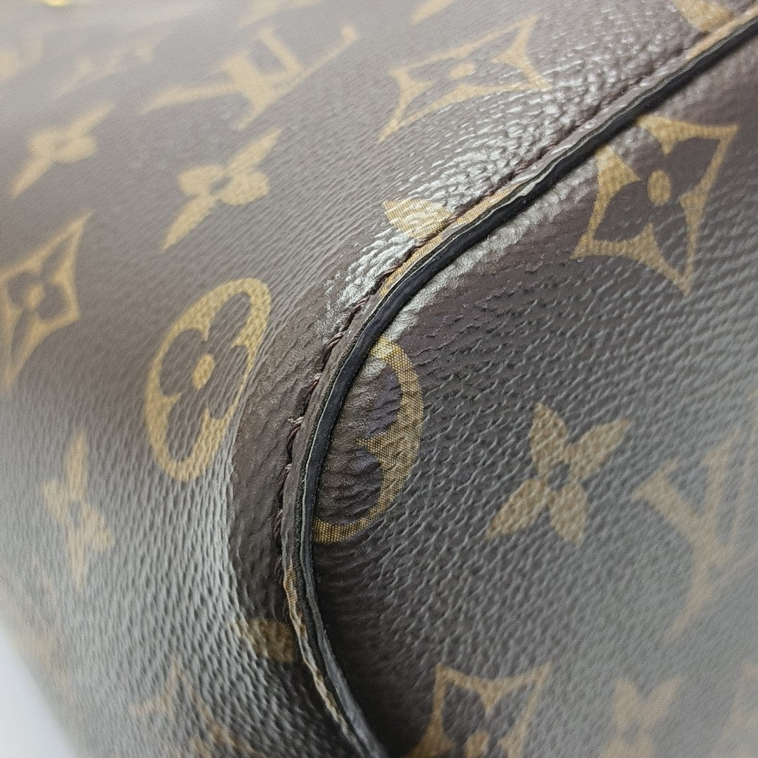 NÉONOÉ MM Monogram Coated Canvas Brown
