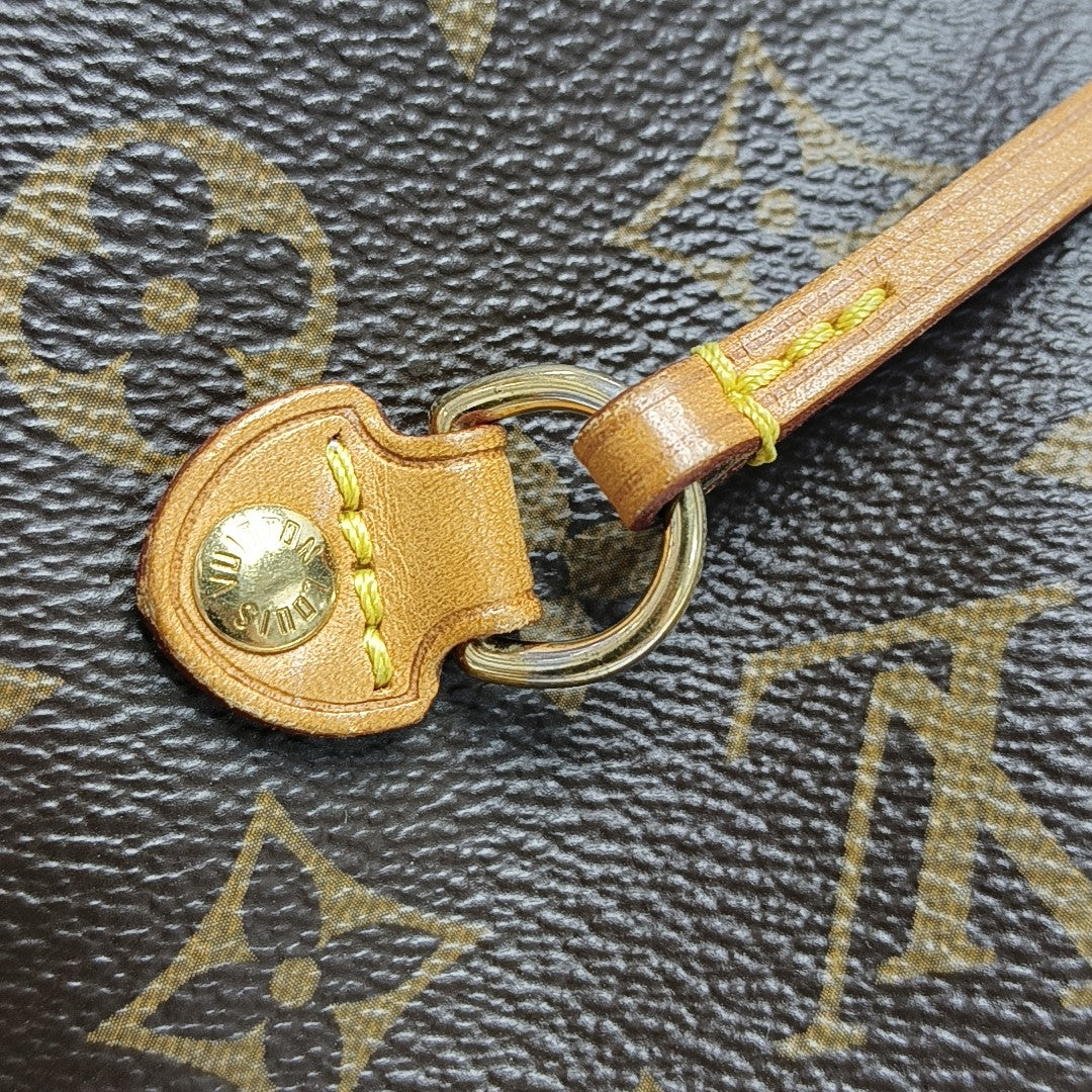 NEVERFULL MM Monogram Coated Canvas Brown