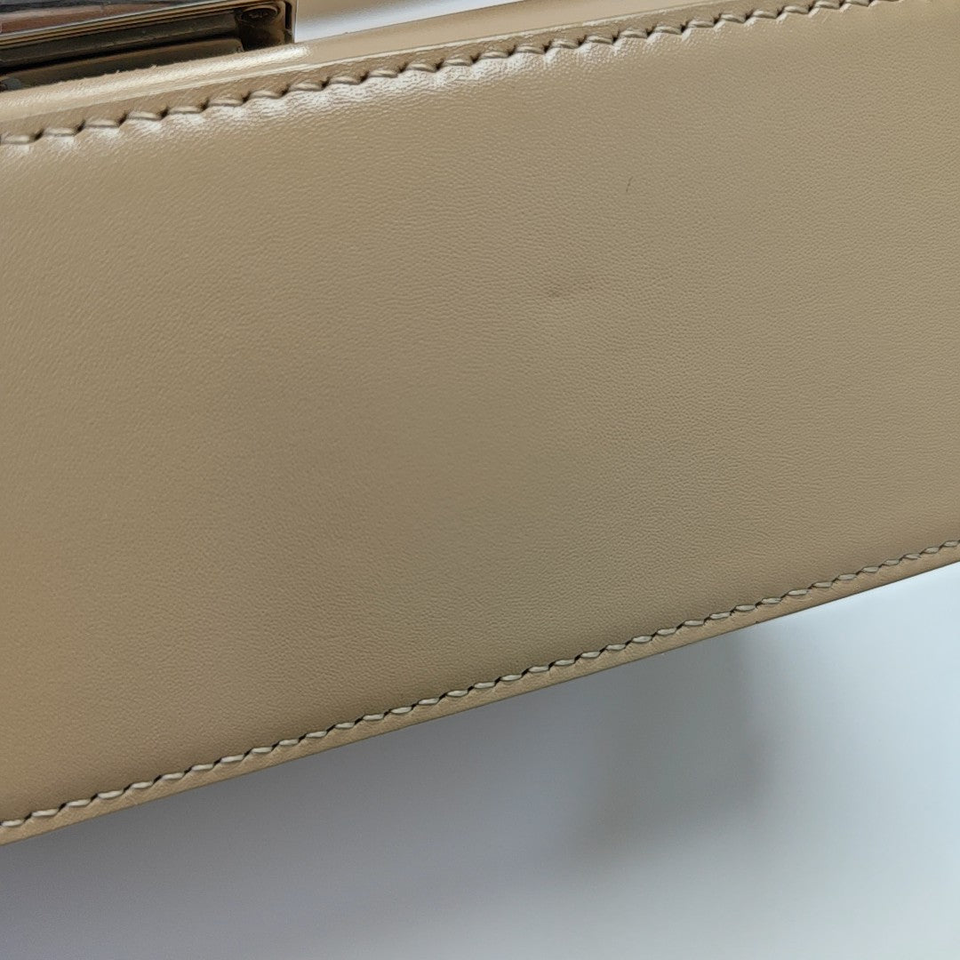 Calfskin Shoulder Bag Medium Beige