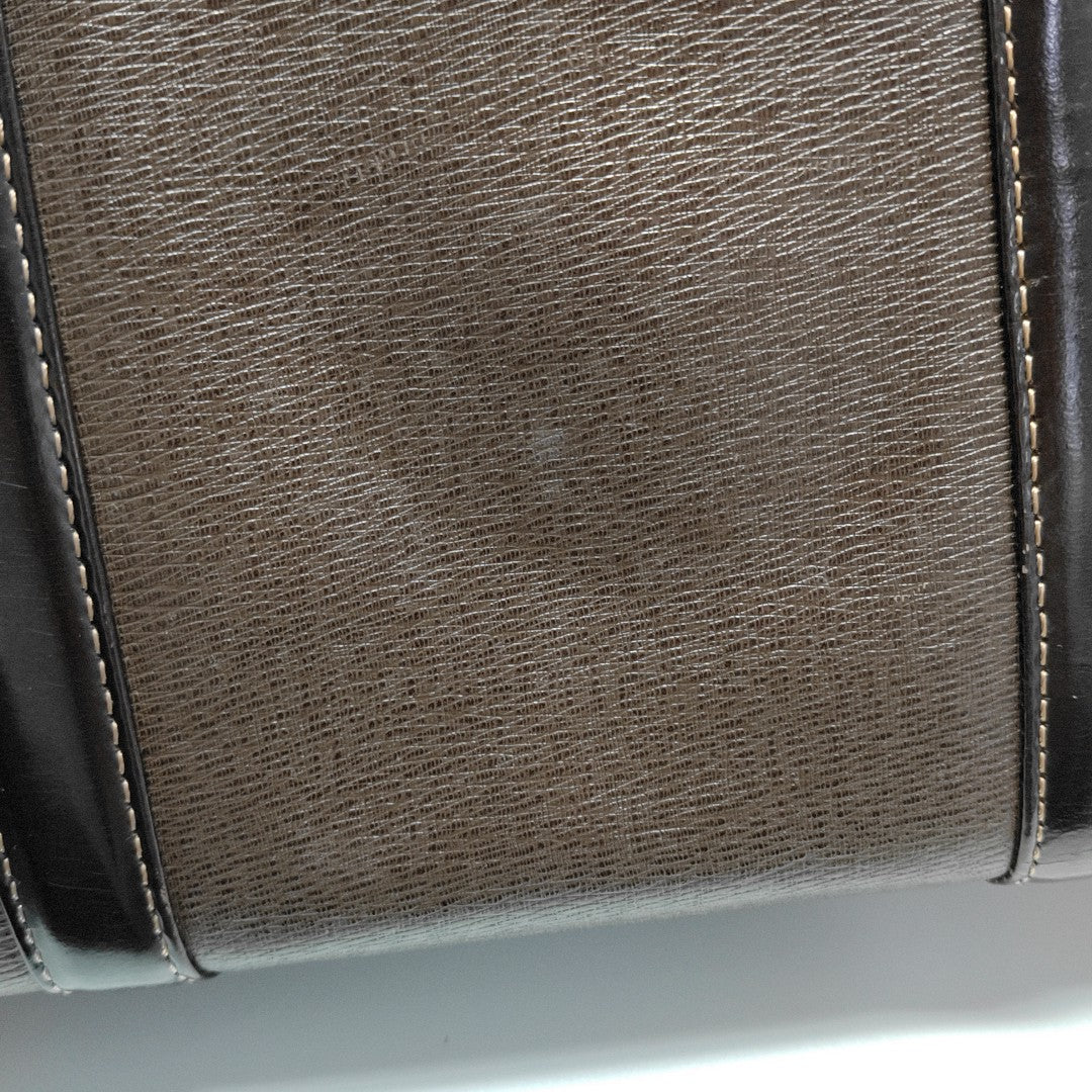 Calfskin Top Handle Bag Brown