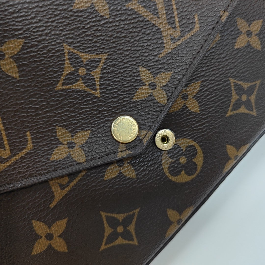 FÉLICIE Monogram Coated Canvas Brown