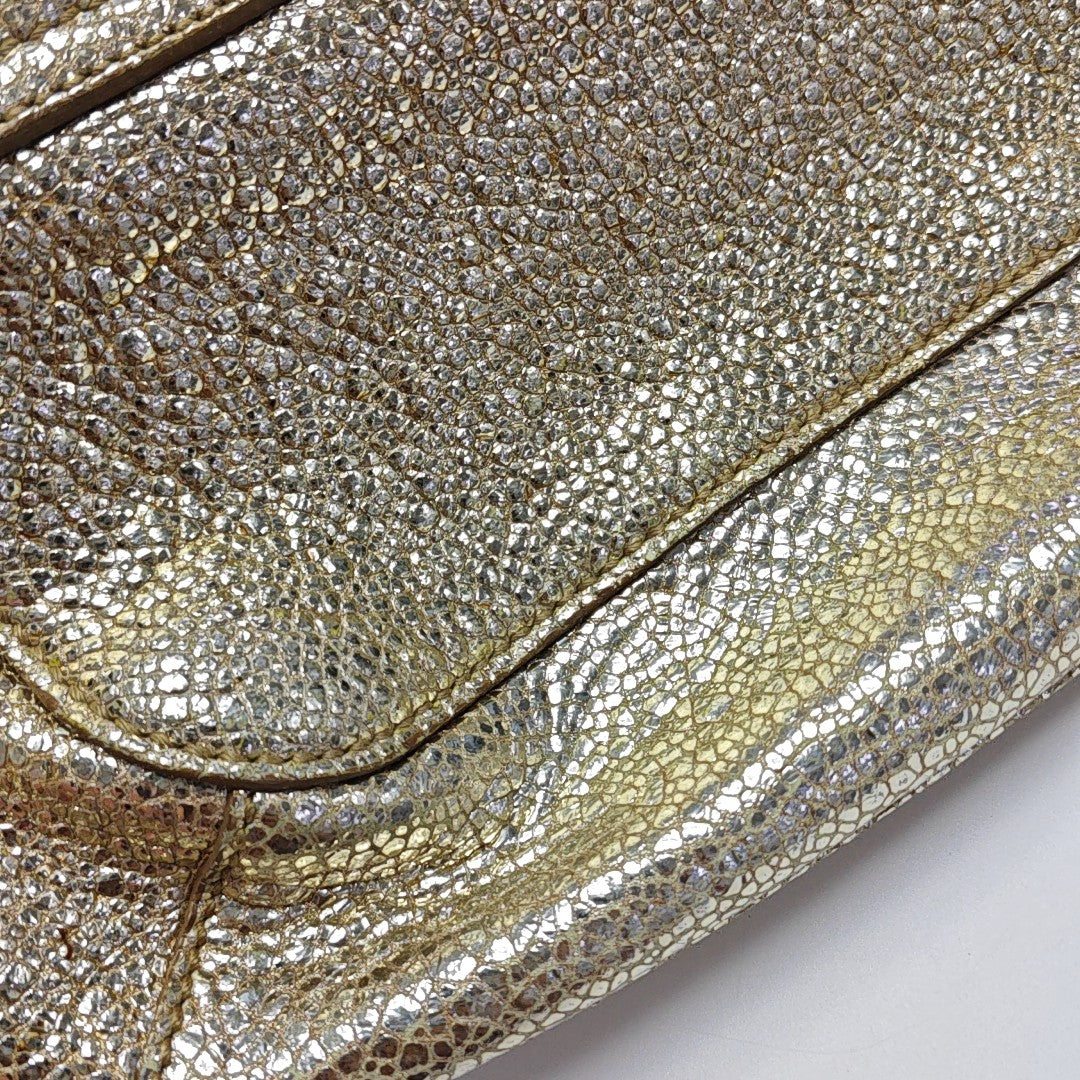 Special Material Shoulder Bag Gold