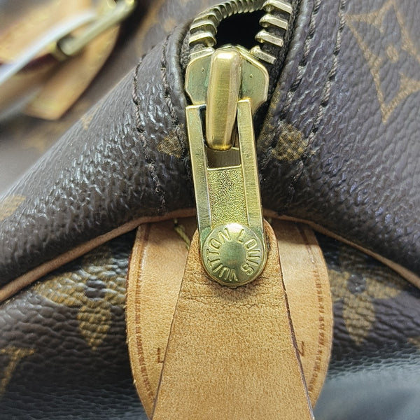 SPEEDY 30 Monogram Coated Canvas Brown
