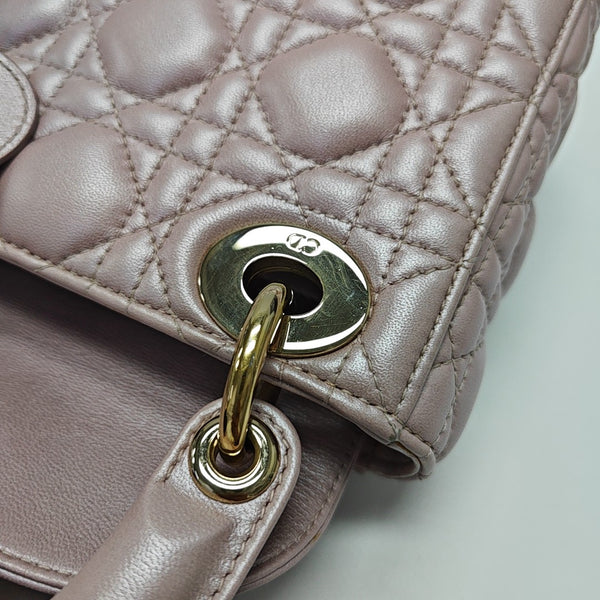 Lady Dior Mini Cannage Lambskin Pink