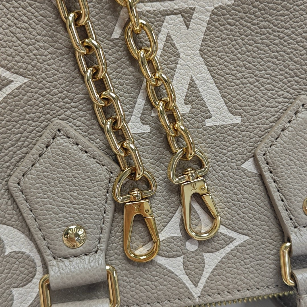 SPEEDY 20 Monogram Calfskin Gray