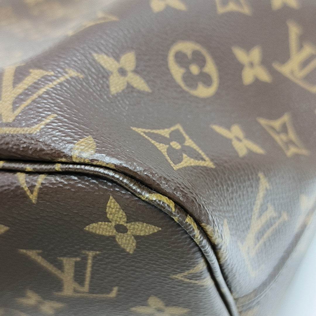 NEVERFULL MM Monogram Coated Canvas Brown