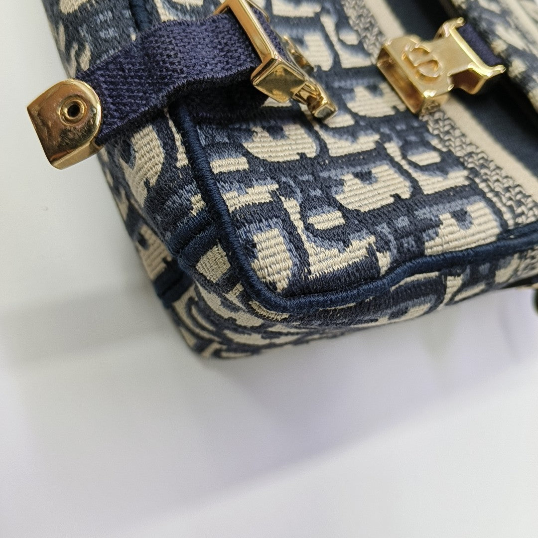 Diorcamp Small Oblique Canvas Blue
